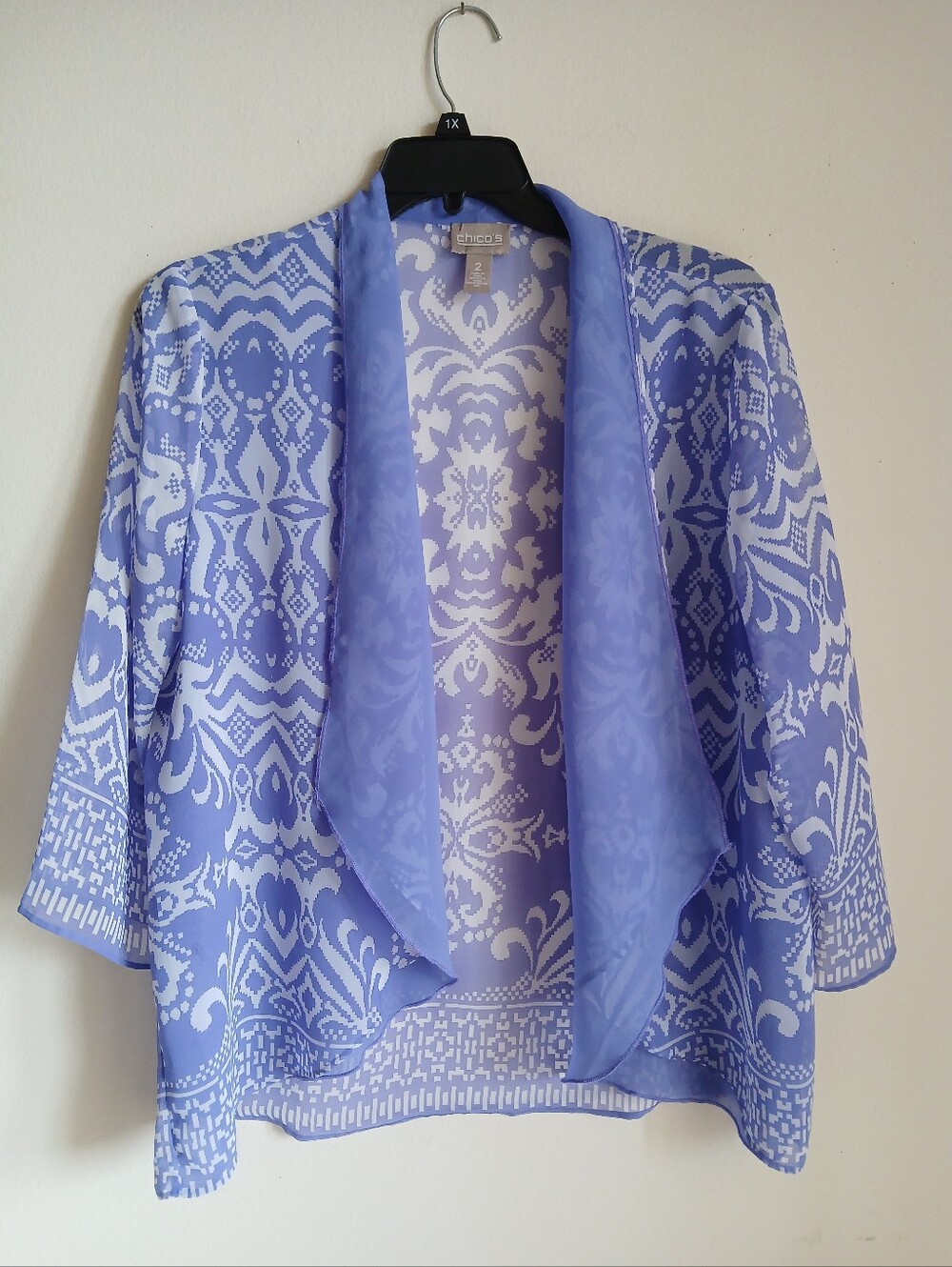 Chico's Open Cardigan Purple Size Large